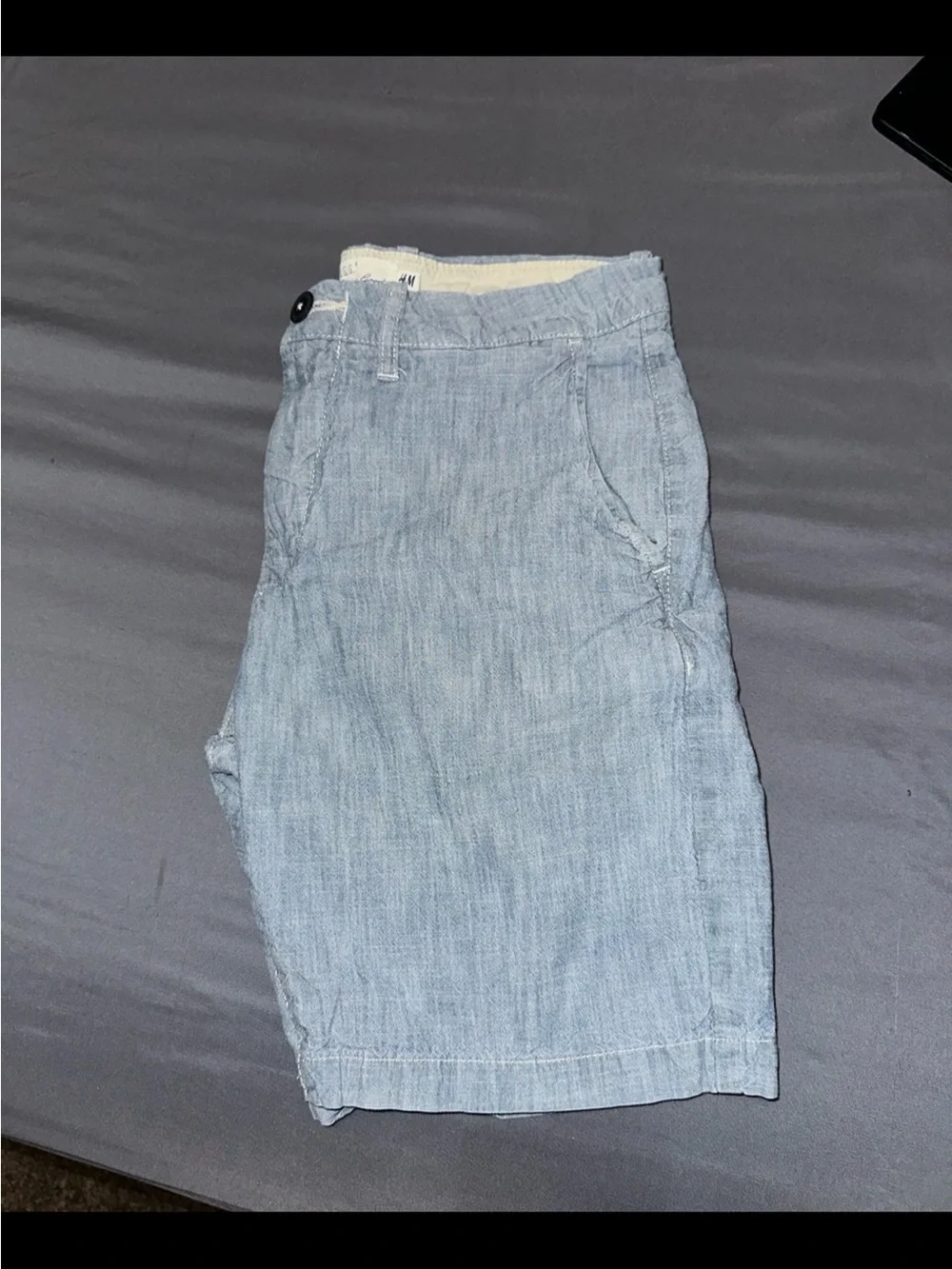 H&M Men's Light Blue Casual Chambray / Chino Short Size 30